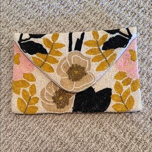 Floral Beaded Clutch